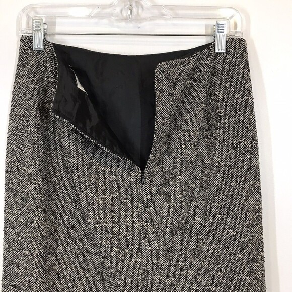 Max Mara Gray Size 6 Tweed Wool Blend Pencil Skirt Made it Italy Dark Academia - Picture 5 of 9